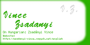 vince zsadanyi business card