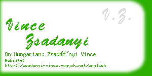 vince zsadanyi business card